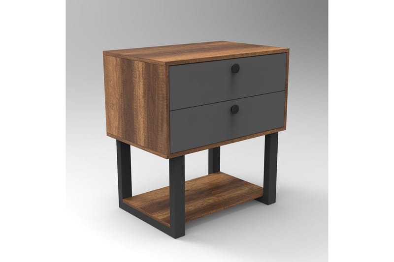 Numandro Sängbord 80 cm - Teak/Antracit - Möbler - Bord