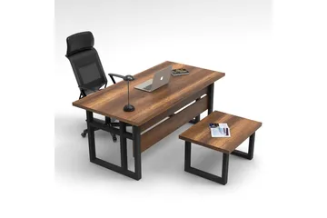 Numandro Skrivbord 180 cm - Teak/Antracit - Möbler - Bord