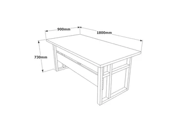 Numandro Skrivbord 180 cm - Teak/Antracit - Möbler - Bord