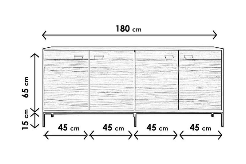 OBURUS Konsollbord 18080 cm Brun - Möbler - Bord