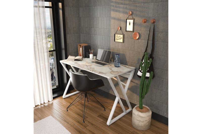 OBURUS Skrivbord 60x75x120 cm Vit - Möbler - Bord