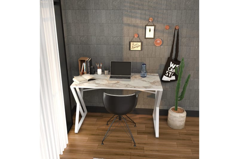 OBURUS Skrivbord 60x75x120 cm Vit - Möbler - Bord