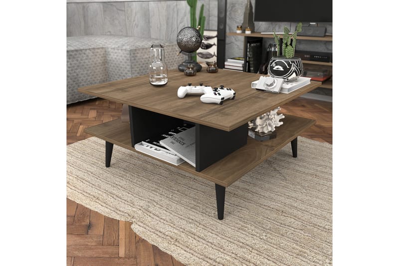 OBURUS Soffbord 89x44x89 cm Brun - Möbler - Bord