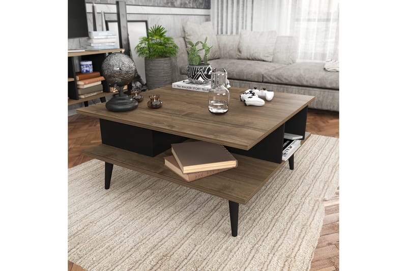 OBURUS Soffbord 89x44x89 cm Brun - Möbler - Bord