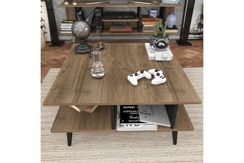 OBURUS Soffbord 89x44x89 cm Brun - Möbler - Bord