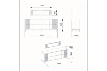 Ocotla Konsollbord 180 cm - Vit - Möbler - Bord