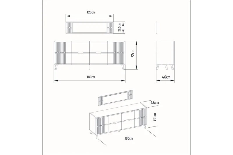 Ocotla Konsollbord 180 cm - Vit - Möbler - Bord