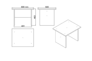Okani Skrivbord 140 cm med Förvaring och Fotpall - Natur/Svart - Möbler - Bord