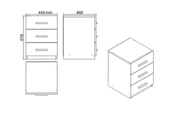 Okani Skrivbord 140 cm med Förvaring och Fotpall - Natur/Svart - Möbler - Bord