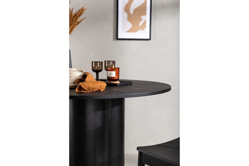 Olivia Matbord 110 cm Runt - Svart - Möbler - Bord