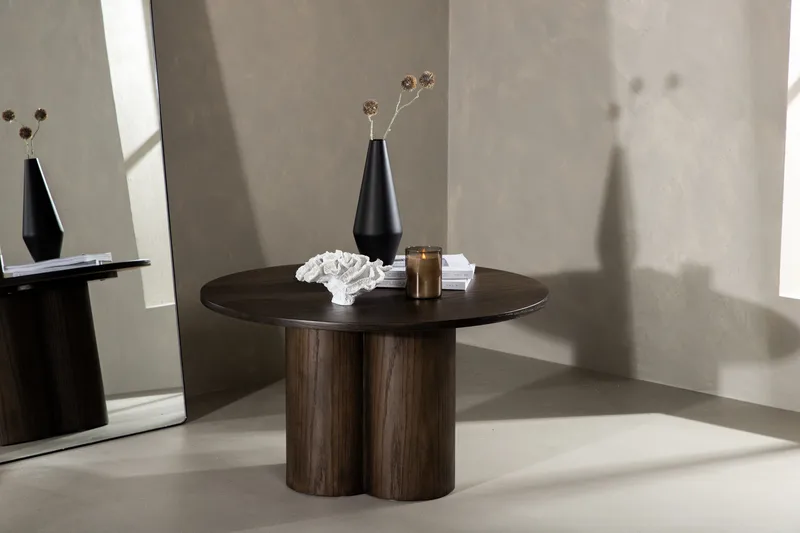 Olivia Soffbord 80 cm Runt - Brun - Möbler - Bord