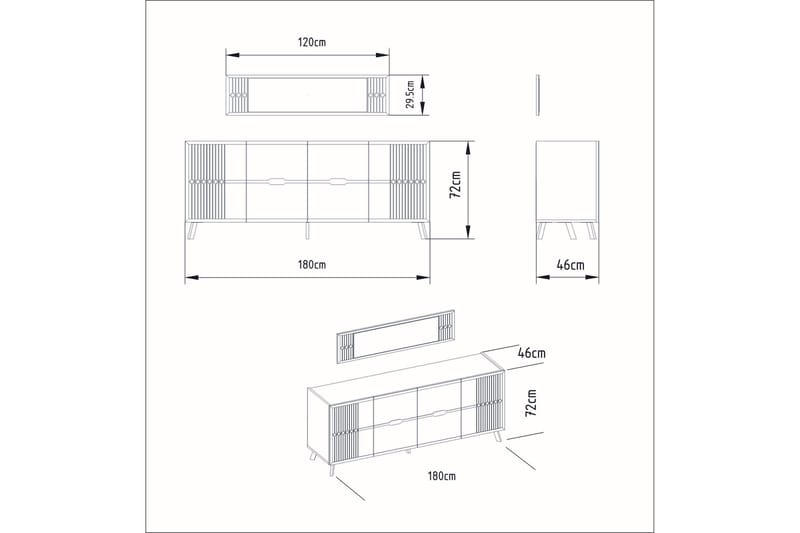 OLOLICA Konsollbord 180 cm Vit - Möbler - Bord