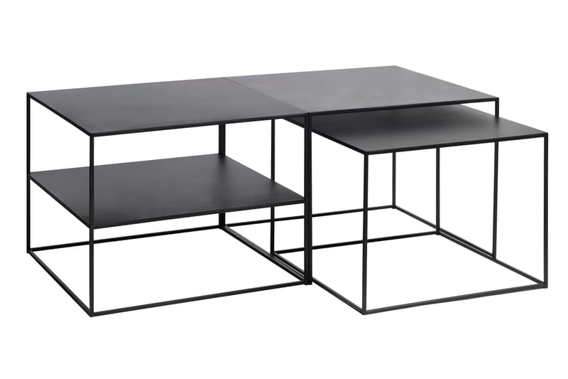 ONURA Avlastningsbord 65x65x50 cm Svart - Möbler - Bord
