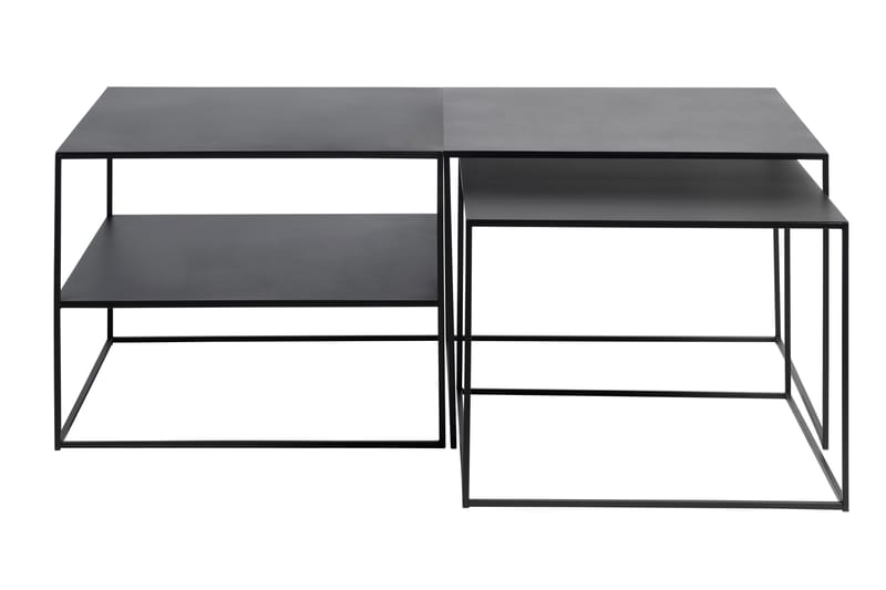 ONURA Avlastningsbord 65x65x50 cm Svart - Möbler - Bord