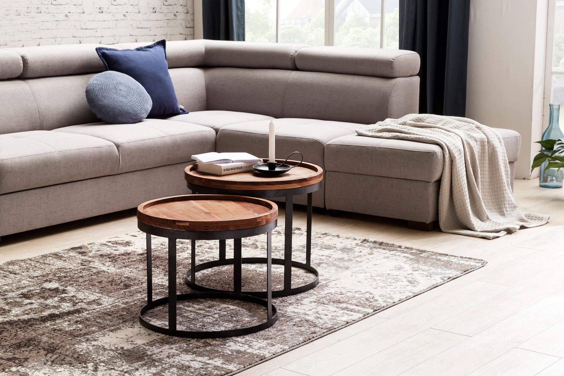 orleman satsbord 2-pack - trä/natur