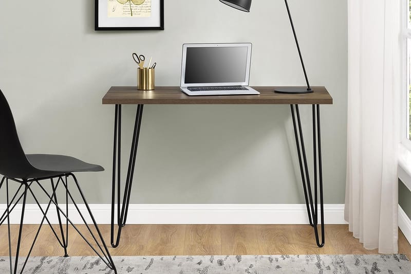 OWEN Skrivbord 102 cm Valnötsbrun/Svart - Dorel Home - Möbler - Bord