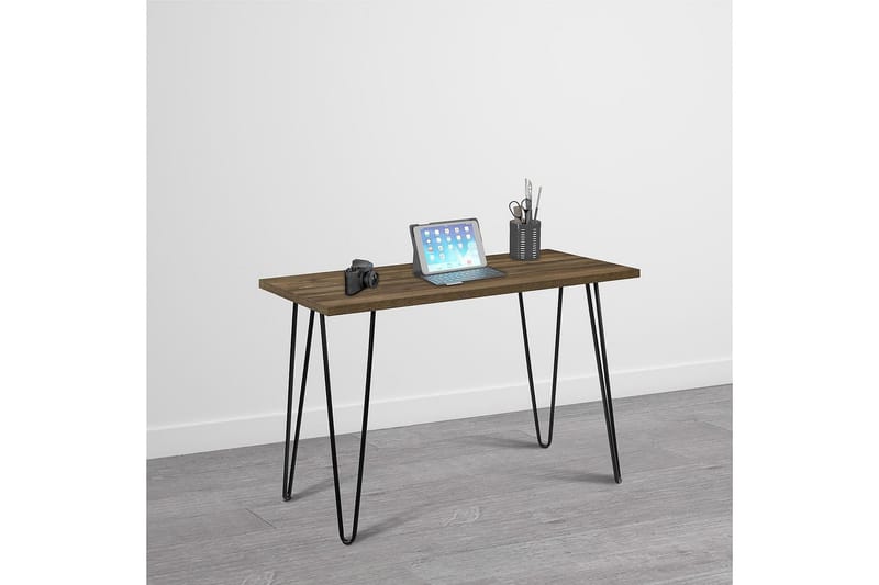 OWEN Skrivbord 102 cm Valnötsbrun/Svart - Dorel Home - Möbler - Bord