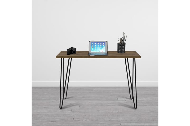 OWEN Skrivbord 102 cm Valnötsbrun/Svart - Dorel Home - Möbler - Bord