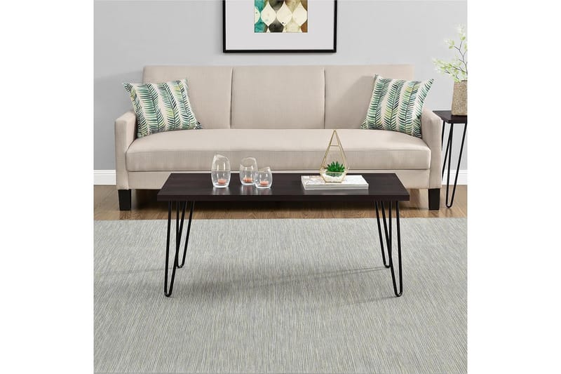 OWEN Soffbord 107 cm Espresso/Svart - Dorel Home - Möbler - Bord