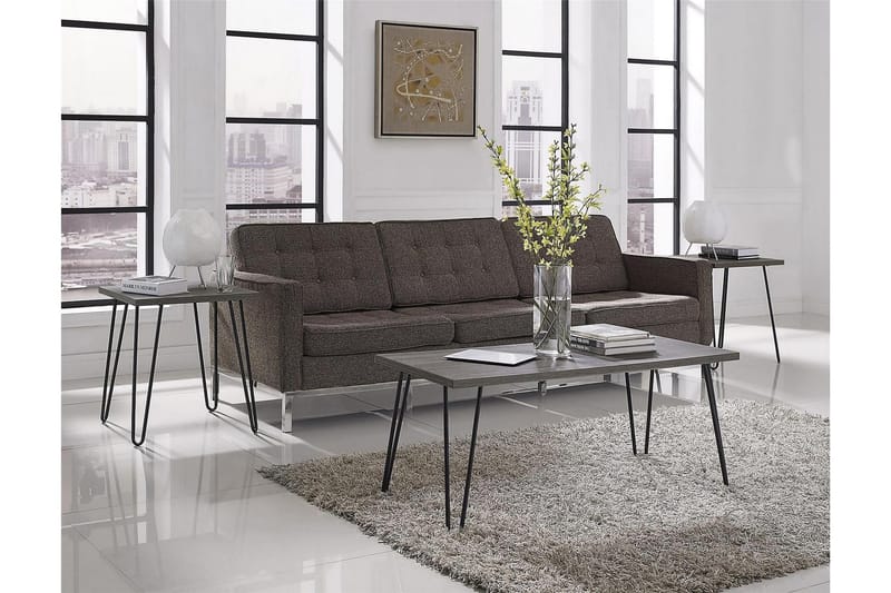 Owen Soffbord 107 cm Grå/Svart - Dorel Home - Möbler - Bord