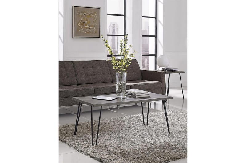 Owen Soffbord 107 cm Grå/Svart - Dorel Home - Möbler - Bord