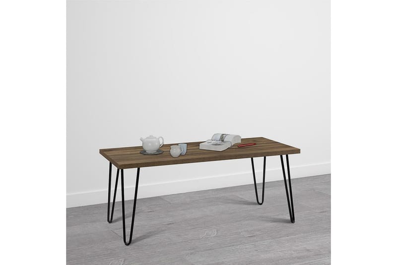 Owen Soffbord 107 cm Valnötsbrun/Svart - Dorel Home - Möbler - Bord