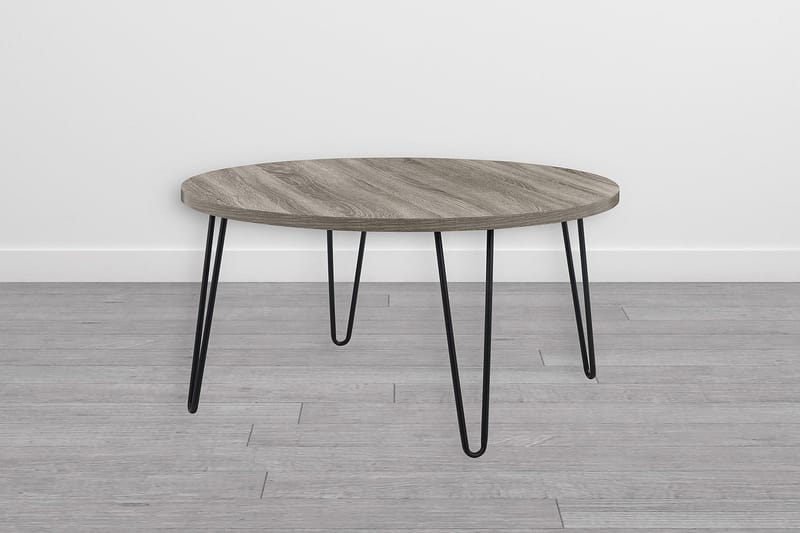 Owen Soffbord 90 cm Ovalt Runt Grå/Svart - Dorel Home - Möbler - Bord