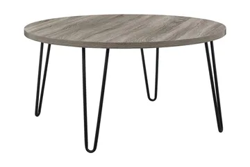 Owen Soffbord 90 cm Ovalt Runt Grå/Svart - Dorel Home - Möbler - Bord