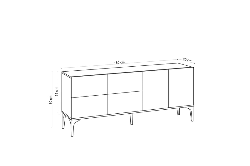 OYHIFORD Avlastningsbord 180 cm Natur - Möbler - Bord
