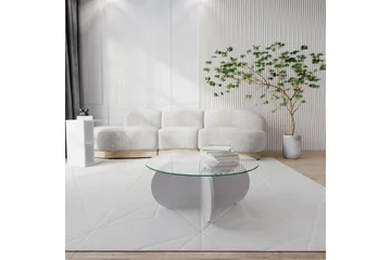 Pakalni Soffbord 75x35x75 cm Runt - Vit - Möbler - Bord