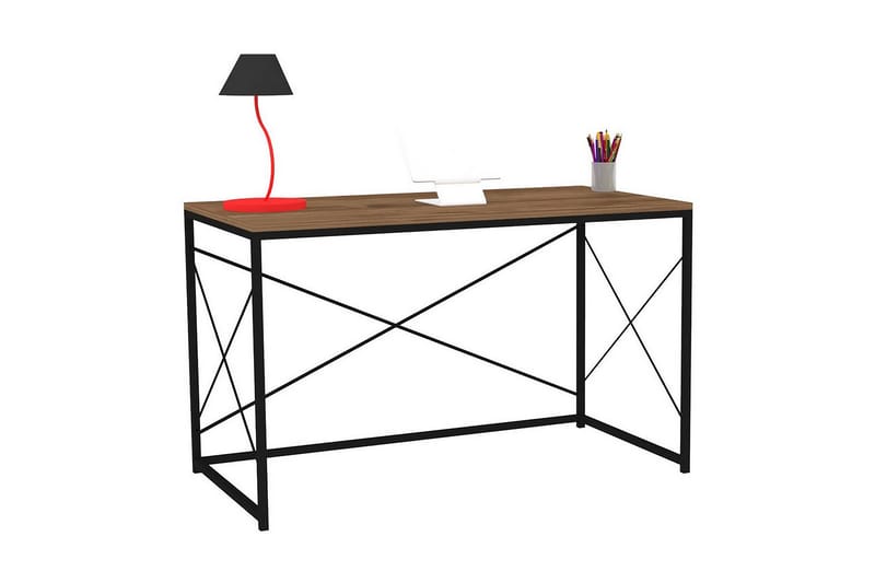 PARREGA Skrivbord 121x72x121 cm Brun - Möbler - Bord