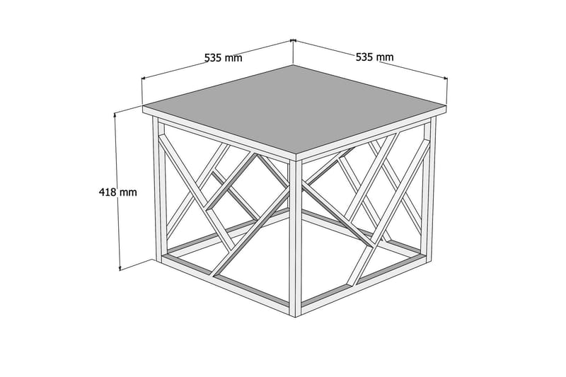 PARREGA Soffbord 53,5x41,8x53,5 cm Blå - Soffbord - Bord