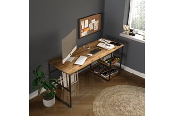 Parythe Skrivbord 160x75x160 cm med förvaring - Grön - Möbler - Bord