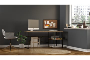 Parythe Skrivbord 160x75x160 cm med förvaring - Grön - Möbler - Bord