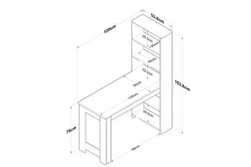 Patwal Sminkbord 120 cm - Valnöt/Vit - Möbler - Bord