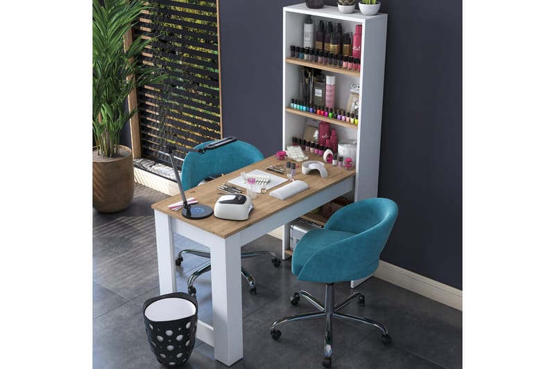 Patwal Sminkbord 120 cm Valnöt/Vit - Möbler - Bord