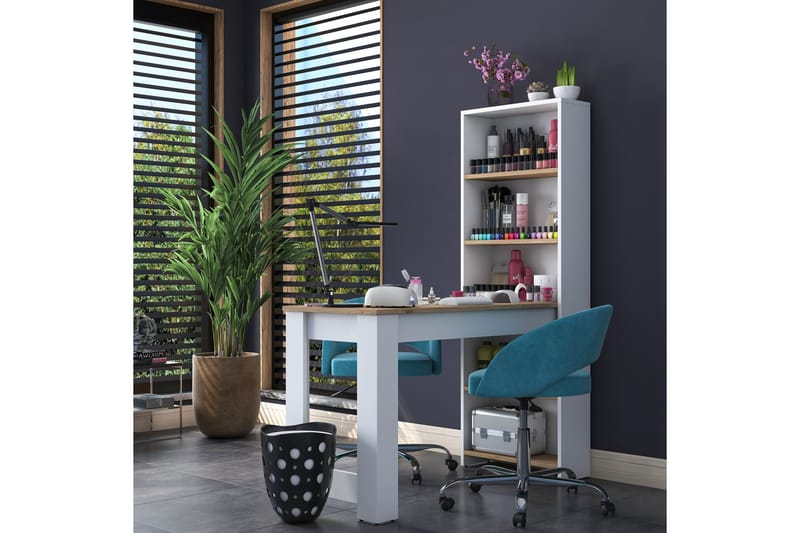 Patwal Sminkbord 120 cm - Valnöt/Vit - Möbler - Bord