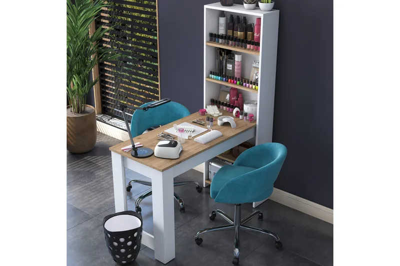 Patwal Sminkbord 120 cm, Valnöt/Vit