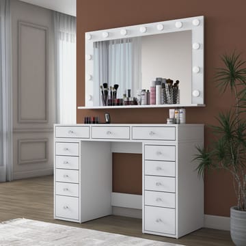 Pervik Sminkbord 120x81,6x44,5 cm - Vit, kallvit - Möbler - Bord