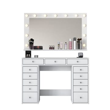 Pervik Sminkbord 120x81,6x44,5 cm - Vit, varmvit - Möbler - Bord
