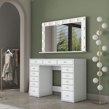 Pervik Sminkbord 120x81,6x44,5 cm - Vit, varmvit - Möbler - Bord