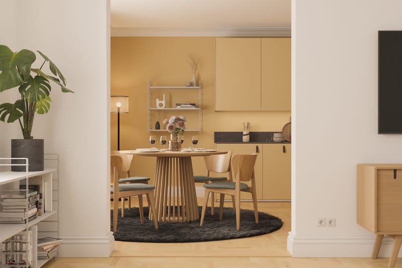 Peyra Matbord 120  cm Runt Ek - Natur - Möbler - Bord