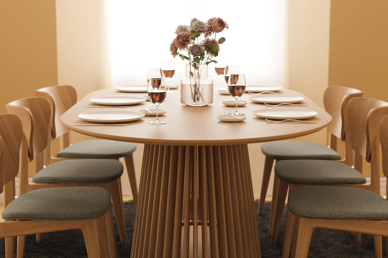 Peyra Matbord 200 cm Ovalt Ek - Natur - Möbler - Bord