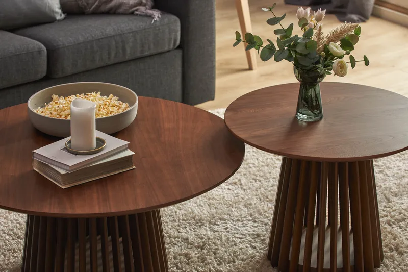 Peyra Soffbord 60 cm Runt - Valnöt - Möbler - Bord