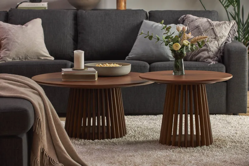 Peyra Soffbord 60 cm Runt - Valnöt - Möbler - Bord