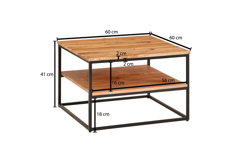 Philly Soffbord 60 cm Fyrkantig - Natur - Möbler - Bord