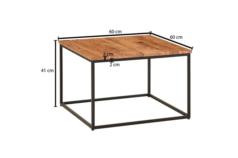 Philly Soffbord 60 cm Fyrkantig - Natur - Möbler - Bord