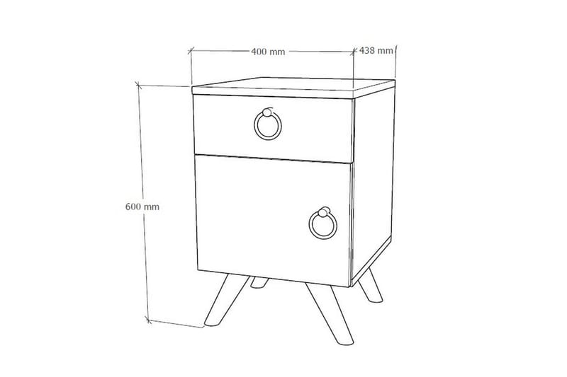 PINHAL Sängbord 40x44 cm Mörkbrun - Möbler - Bord