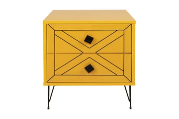 PLUMM Sängbord 50 cm Gul