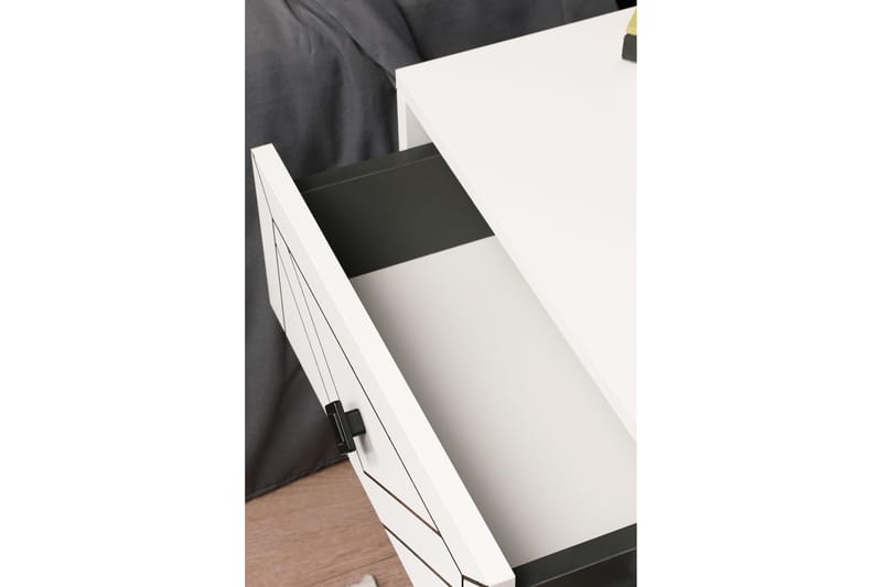 PLUMM Sängbord 50 cm Vit - Sängbord - Bord